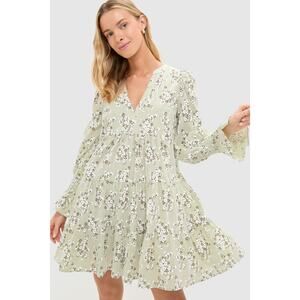 POMANDER PLACE Green Ditsy Floral Kenzo Dress Size XXL NWT